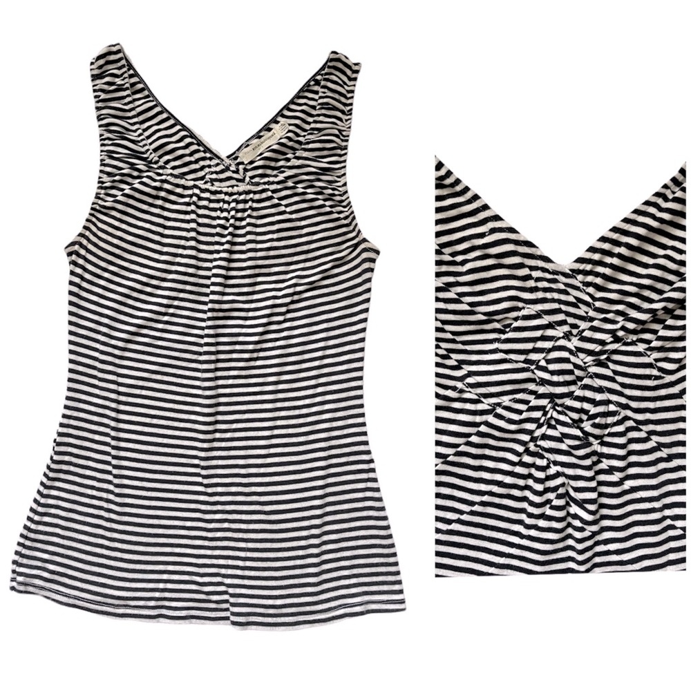 Anthropologie Pilcro and the Letterpress XS Striped Tank Top Woven Back